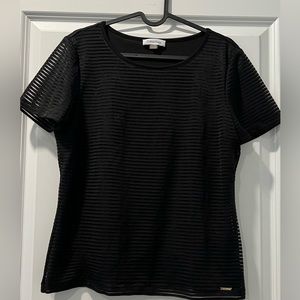Calvin Klein Black Short Sleeve Blouse